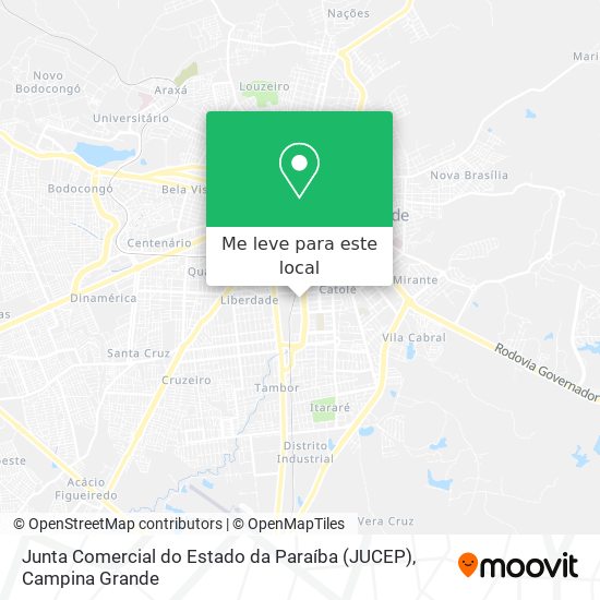 Junta Comercial do Estado da Paraíba (JUCEP) mapa