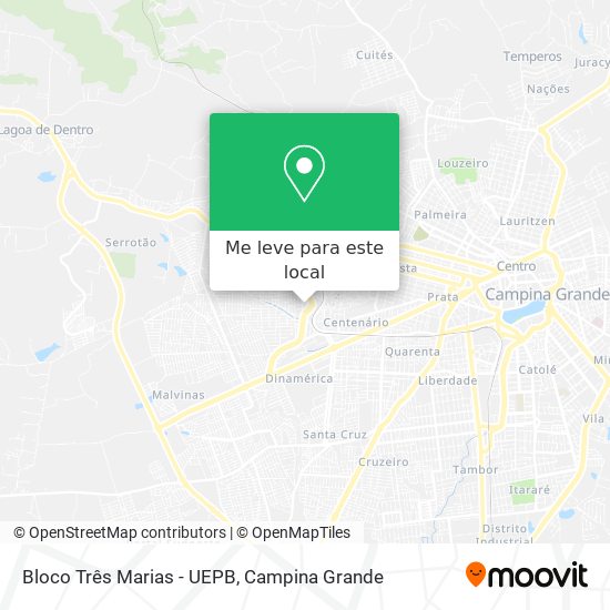 Bloco Três Marias - UEPB mapa