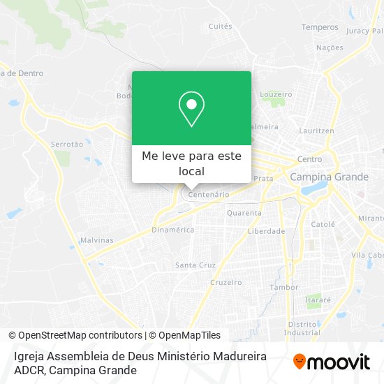 Igreja Assembleia de Deus Ministério Madureira ADCR mapa