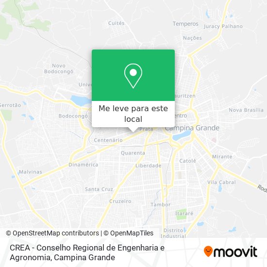 CREA - Conselho Regional de Engenharia e Agronomia mapa