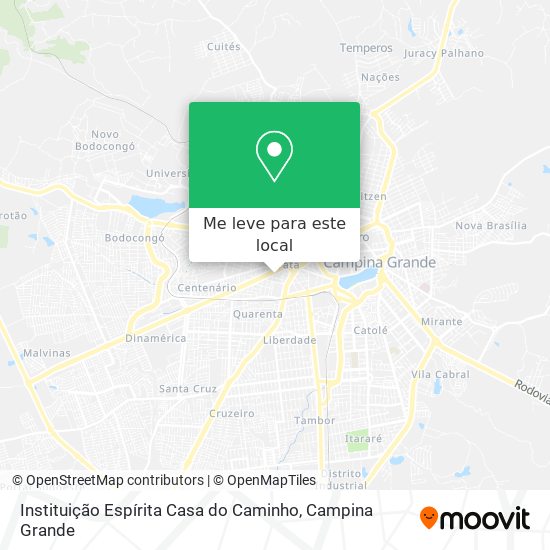 Instituição Espírita Casa do Caminho mapa