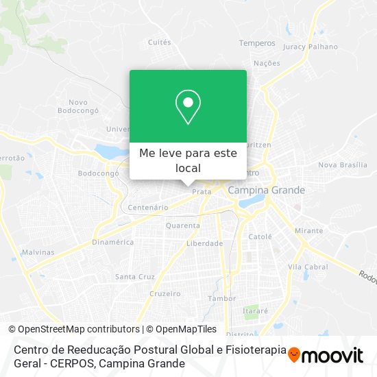 Centro de Reeducação Postural Global e Fisioterapia Geral - CERPOS mapa