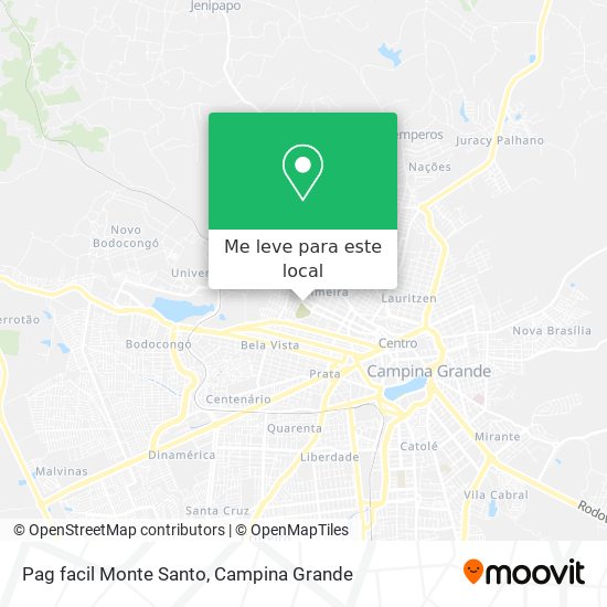 Pag facil Monte Santo mapa