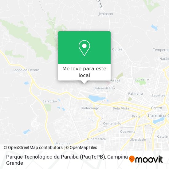 Parque Tecnológico da Paraiba (PaqTcPB) mapa