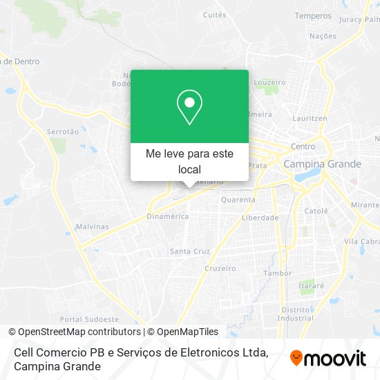 Cell Comercio PB e Serviços de Eletronicos Ltda mapa