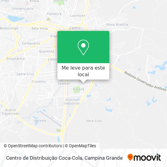 Centro de Distribuição Coca-Cola mapa