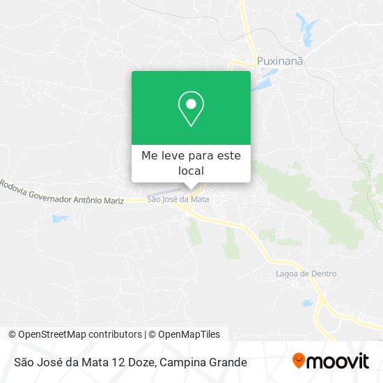 São José da Mata 12 Doze mapa