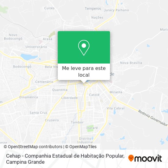 Cehap - Companhia Estadual de Habitação Popular mapa