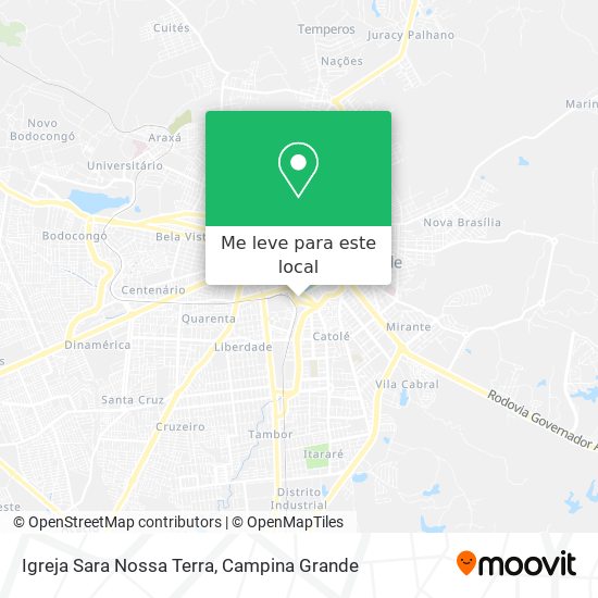 Igreja Sara Nossa Terra mapa
