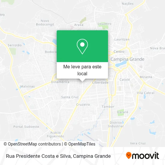 Rua Presidente Costa e Silva mapa