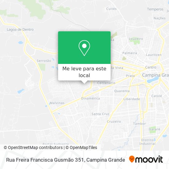 Rua Freira Francisca Gusmão 351 mapa