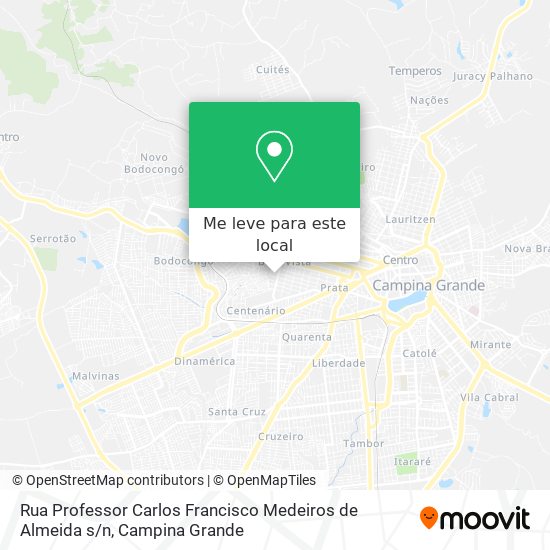 Rua Professor Carlos Francisco Medeiros de Almeida s / n mapa