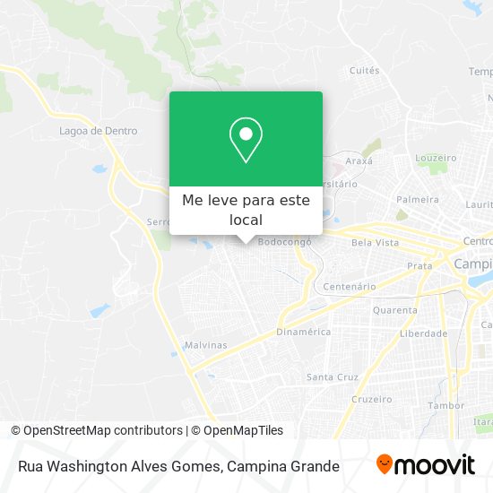 Rua Washington Alves Gomes mapa