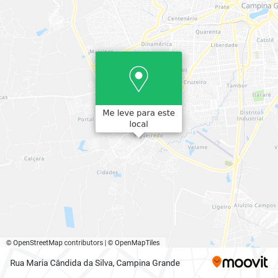 Rua Maria Cândida da Silva mapa
