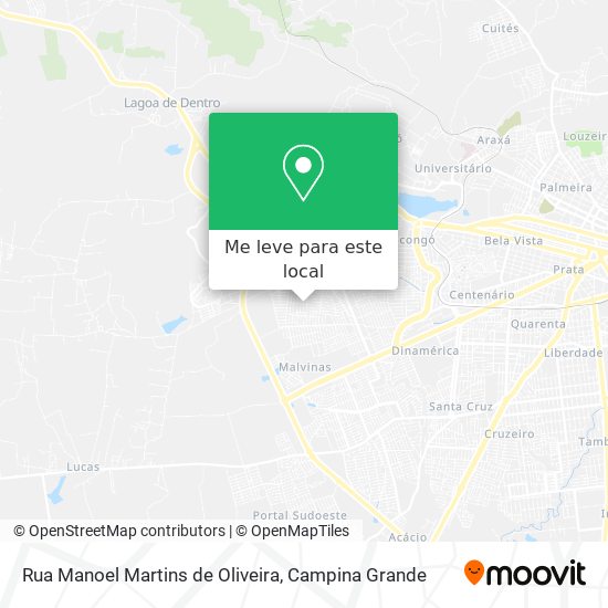 Rua Manoel Martins de Oliveira mapa