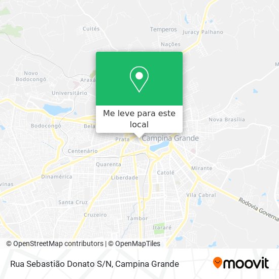 Rua Sebastião Donato S/N mapa