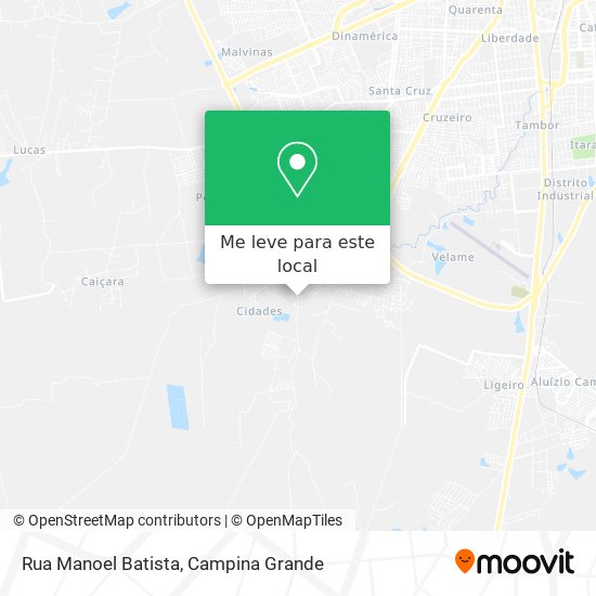 Rua Manoel Batista mapa