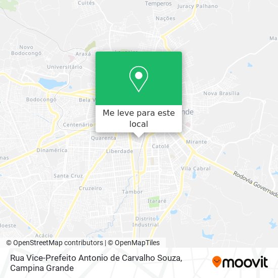 Rua Vice-Prefeito Antonio de Carvalho Souza mapa