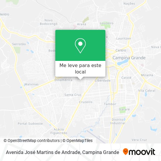 Avenida José Martins de Andrade mapa
