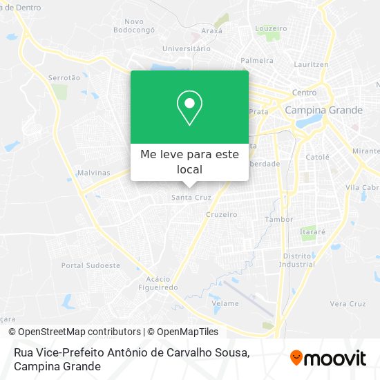 Rua Vice-Prefeito Antônio de Carvalho Sousa mapa