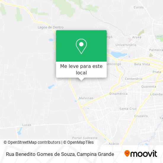 Rua Benedito Gomes de Souza mapa