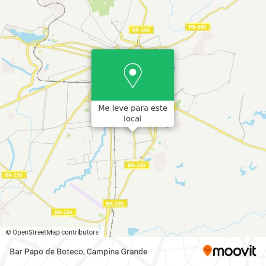 Bar Papo de Boteco mapa