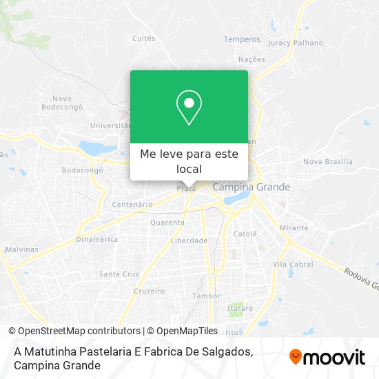 A Matutinha Pastelaria E Fabrica De Salgados mapa