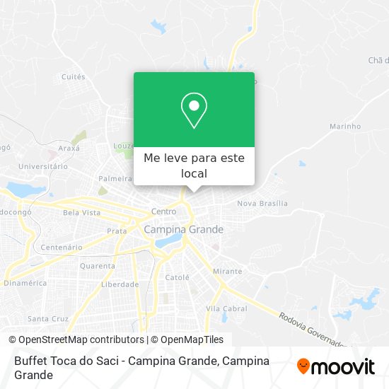 Buffet Toca do Saci - Campina Grande mapa