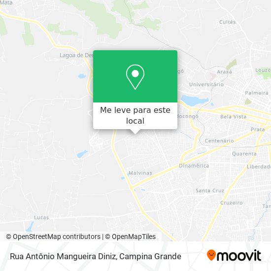 Rua Antônio Mangueira Diniz mapa