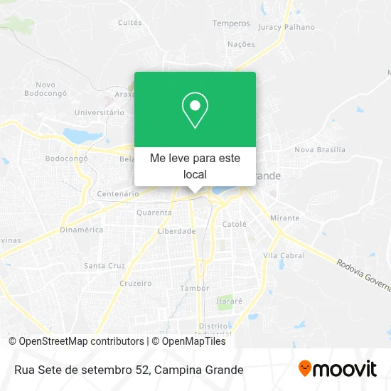 Rua Sete de setembro 52 mapa