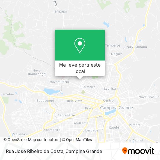 Rua José Ribeiro da Costa mapa