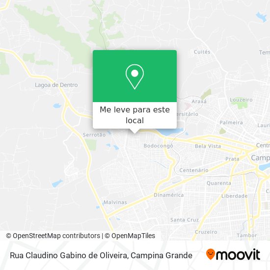 Rua Claudino Gabino de Oliveira mapa