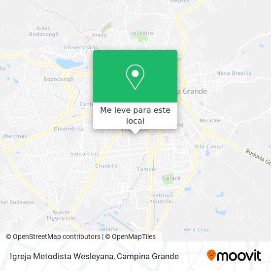 Igreja Metodista Wesleyana mapa