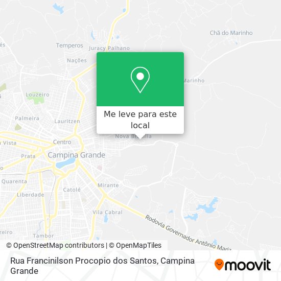 Rua Francinilson Procopio dos Santos mapa