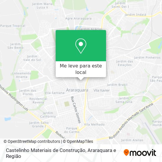 Castelinho Materiais de Construção mapa