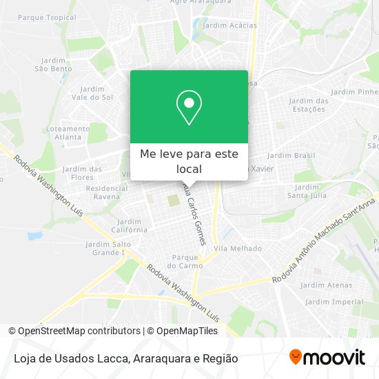 Loja de Usados Lacca mapa
