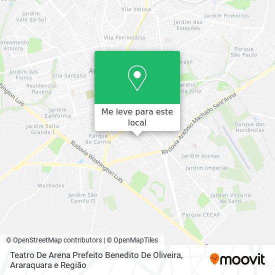 Teatro De Arena Prefeito Benedito De Oliveira mapa