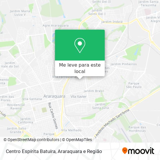 Centro Espírita Batuíra mapa