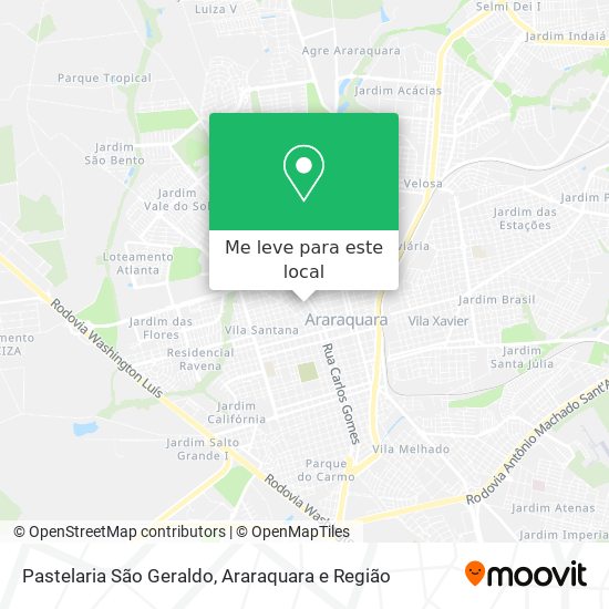 Pastelaria São Geraldo mapa
