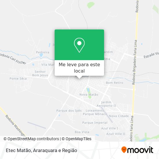 Etec Matão mapa