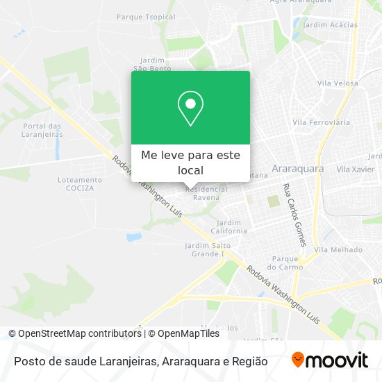 Posto de saude Laranjeiras mapa