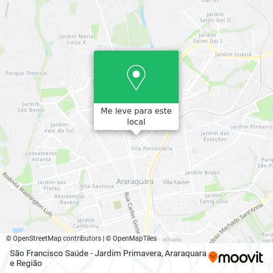 São Francisco Saúde - Jardim Primavera mapa