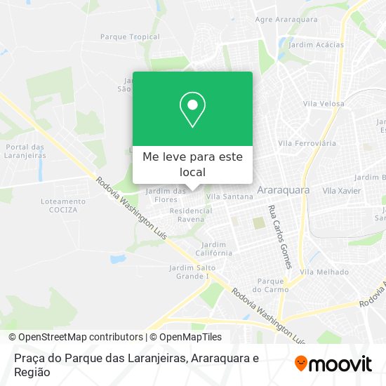 Praça do Parque das Laranjeiras mapa
