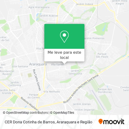 CER Dona Cotinha de Barros mapa
