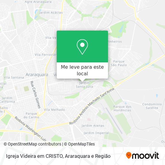 Igreja Videira em CRISTO mapa