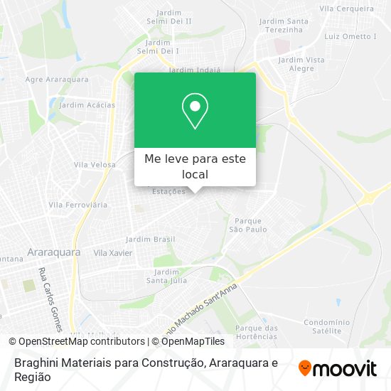 Braghini Materiais para Construção mapa