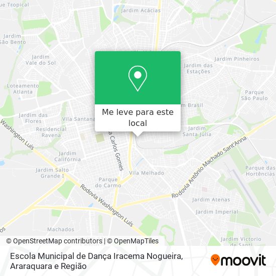Escola Municipal de Dança Iracema Nogueira mapa