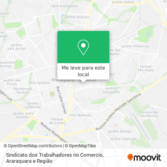 Sindicato dos Trabalhadores no Comercio mapa