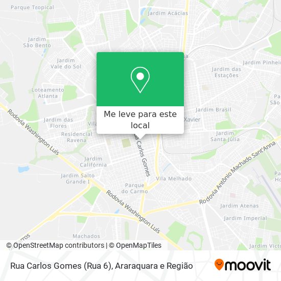 Rua Carlos Gomes (Rua 6) mapa