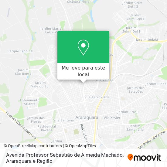 Avenida Professor Sebastião de Almeida Machado mapa